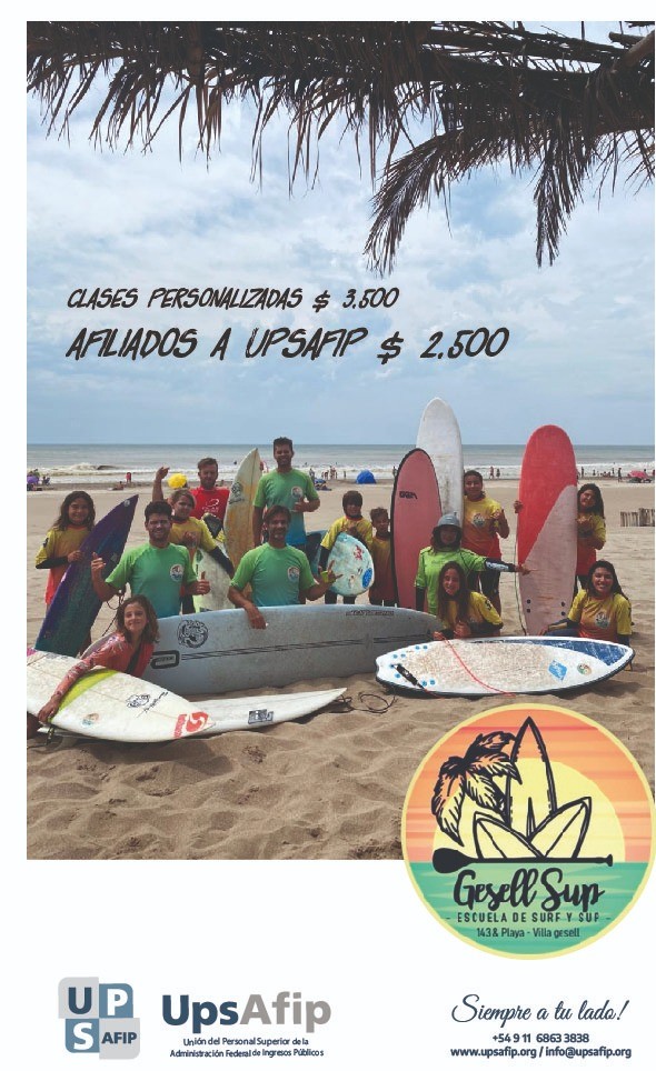 Beneficio: Escuela de Surf y Sup en Villa Gesell