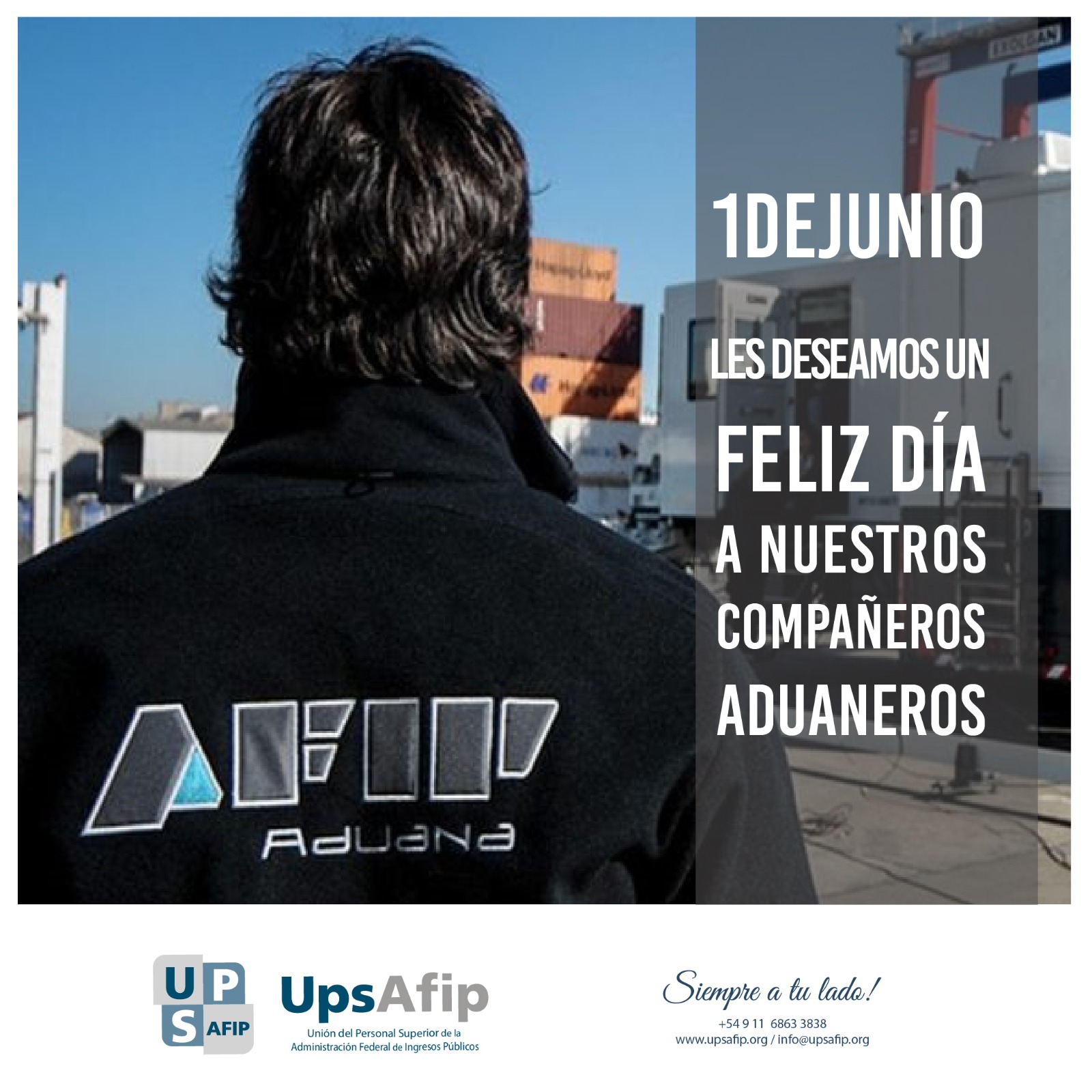 1 de junio: les deseamos un FELIZ DÍA a nuestros compañeros ADUANEROS