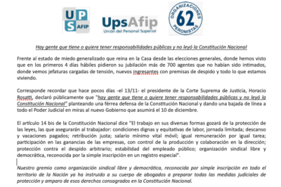 Hay gente que tiene o quiere tener responsabilidades públicas y no leyó la Constitución Nacional