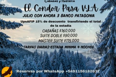 Beneficio: UpsAFIP 15% descuento El Condor Pasa VLA