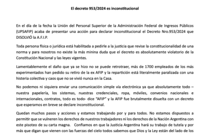 Comunicado del 29 de octubre de 2024