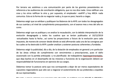 Comunicado del 21 de noviembre de 2024