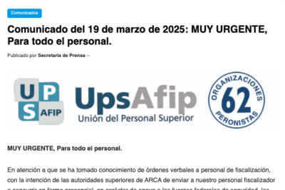 Comunicado del 19 de marzo de 2025: MUY URGENTE, Para todo el personal.
